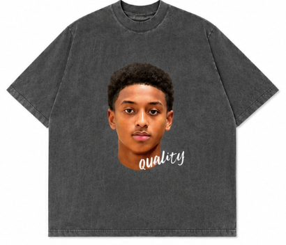 BIG FACE TEE - FADED BLACK